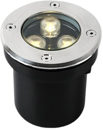 Lumière Jardin Enterré, Spot Encastrable LED Exterieur, Projecteurs Led Encastrés Extérieurs Étanches IP67, Projecteurs De Sol À LED Extérieurs AC85-265V, Lumière De Pelouse Encastrée Ronde(Yellow Lig