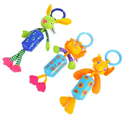 BESTonZON 3st Kinderwagen Anhänger Neugeborenes Krippenspielzeug Osterspielzeug Hängendes Spielzeug Für Kinderwagen Ostergeschenk Für Kinder Spielzeug Für Neugeborene Jungen Plüsch