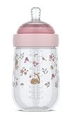 Mepal - Babyflasche Mio Little Dutch - Transparente Kappe zur Aufbewahrung - Anti-Kolik Babyflaschen - Spiralförmiges Design verhindert Verstopfungen - Medizinisches Silikon - 240 ml - Fairy Garden