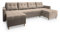 Masseno Ecksofa Milo U mit Schlaffunktion U-Form, Sofa mit Bettkasten, Wohnzimmersofa, Couch, Soffa, Bettsofa, Couchgarnitur- Beige, Paros 02
