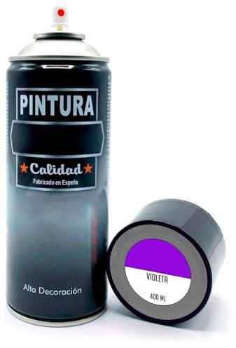 AC - Bote de Pintura en Spray - Fabricado en España - Ideal para cualquier superficie, Madera, Metal, Cartón, Piedra o Cerámica - Capacidad de 400 ML - Color Violeta