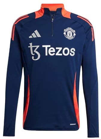 adidas Manchester United Sweatshirt, 1/4-Reißverschluss, Marineblau, Tiro 24