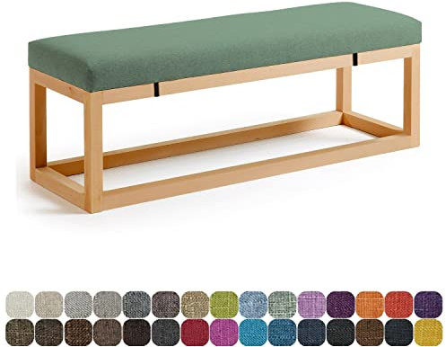 Polsterauflage für Gartensofa und Schaukelstühle, wetterfest, 160 x 49,7 x 5 cm, für Innen- und Außenbereich, Grau, elastische Schlösser für Komfort
