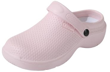 R-ISLAND Zuecos Sanitarios para Mujer,Adulto,Hecho con EVA,Antideslizante y Ligero,Genial para Trabajo Hospital y Clinicas.(Rosa 40)