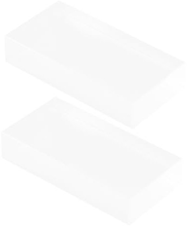 ibasenice 2stücke Rechteckiger Glasblock Für Optik Experimente Klare Oberfläche Lichtbrechend Langlebig Und Leicht Zu Reinigen Für Physik Unterricht Und Optische Studien
