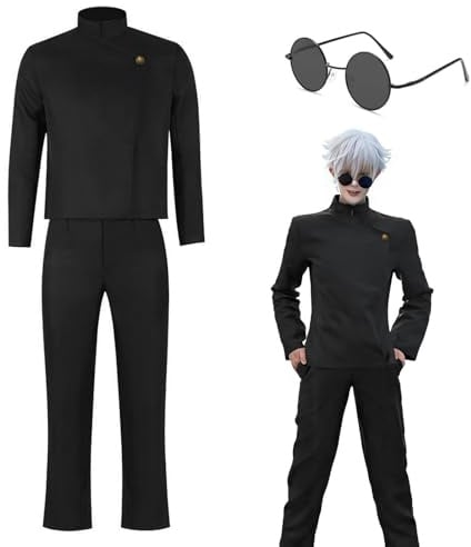 Yunlaishaocer Satoru Costume Cosplay Gojo/Yuji Itadori, JJK Anime Cosplay, Unisex, per Halloween, Carnevale, Festa