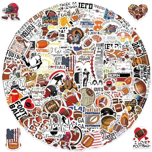 100 Stück Fußball Sticker Rugby Sticker WM 2026 Aufkleber Geschenke für die Geburtstagsparty eines Fußballfans Geeignet Für Erwachsene und Kinder