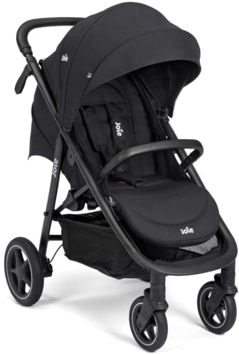 Joie Mytrax Pro Buggy & Sportwagen bis 22 kg - Raven | Teleskopschieber | Flex-Komfort-Federung | pannensichere Reifen | XXL-Verdeck UV 50+ | inkl. Regenverdeck & Getränkehalter