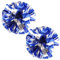 Fancy Pumpkin 1 Paar Team Sport Cheerleading Poms Match Pom Kunststoff Ring Pompoms Silber + Blau