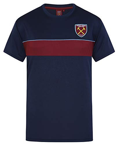 West Ham United FC Official Gift Mens Poly T-Shirt Navy Medium