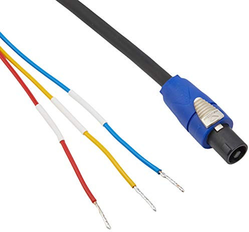 REL/MJ Acoustics 3 Wire Sub Speaker Cable Neutrik Speakon to Bare end Subwoofer (5 m)