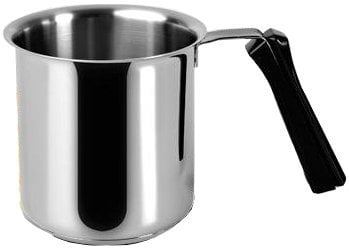 Lagostina Pentola Bollilatte, Argento, Antiaderente, Ceramica, con Coperchio, per Stovetop e Forno
