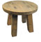 Spetebo Echt Holz Pflanzenhocker - 25x20 cm - Kleiner Deko Hocker Blumenhocker massiv