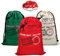 SumDirect 3 x Weihnachtsmann-Sack, große Leinentaschen mit Kordelzug für große Weihnachtsverpackung, Event-Party-Zubehör, Baumwolltasche, Partygeschenke, Geschenktüten 50 x 70 cm