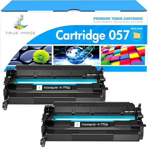 TRUE IMAGE Kompatibel Tonerkartusche als Ersatz für Canon 057 057H CRG-057 Toner i-SENSYS MF443dw MF445dw LBP223dw LBP226dw LBP227dw LBP228dw MF448dw MF449dw Drucker (Schwarz,2er-Pack)