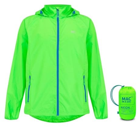 Mac in a Sac Origin II Veste imperméable Pliable pour Homme et Femme - Coupe-Vent, Respirant et léger - Unisexe par Temps Humide