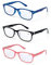 LANLANG 3er-Pack Blaulichtfilter Lesebrille für Damen Herren, Anti-Augenermüdung, +3,00 Dioptrien