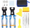 SPEEDWOX Lot de 18 outils de mosaïque pour débutants - Pince coupante en céramique avec roue de rechange - Grattoirs à pince à épiler - Crochet double extrémité - Spatule - Éponge - Chiffon de