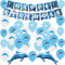 Delfin Geburtstag Deko Luftballons Alles Gute Zum Geburtstag Girlande Kindergeburtstag Aluminiumfolienballons Deko für Kinder Dolphin Thema Geburtstagsparty Dekorationen