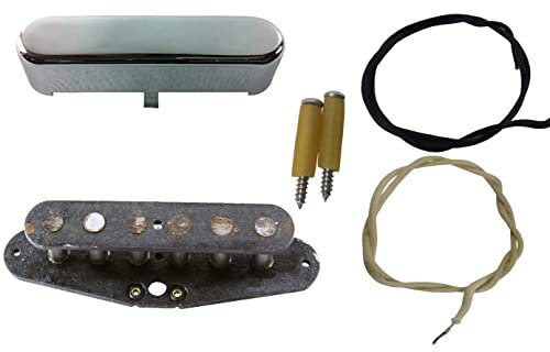 Kit de construction pour micro de manche Telecaster (cadre construit) – Version vieillie en laiton doré Alnico 3