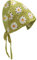 ZLYC Baumwolle Handgemacht Häkel Stirnband Dreieck Bandana(Sonnenblume Grün),Einheitsgrößume Grün