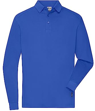James & Nicholson Herren Bio Workwear Longsleeve Polo - Strapazierfähiges Langarm Poloshirt aus Bio-Baumwolle