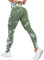 Yaavii Gym Leggings Damen High Waist Push Up Booty Hose für Yoga Fitness Gym Workout Tie Dye Armee Grün L