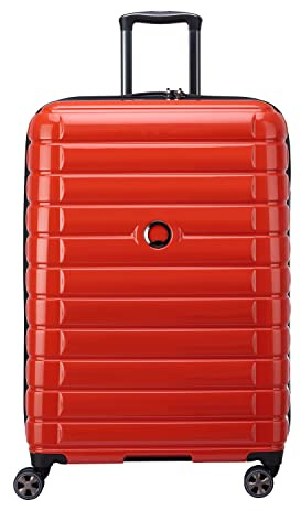 DELSEY Paris - Shadow 5.0 - Hartschalen-Handgepäckkoffer 55 cm x 39 cm x 20 cm - 35 L - S Slim - Intensives Rot