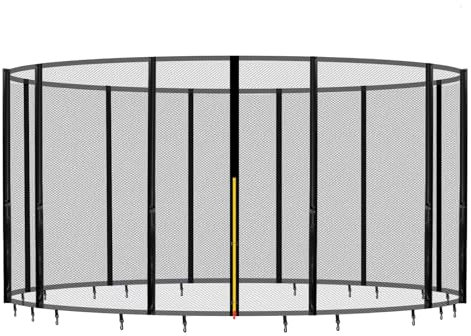 Baunsal® Trampolin Sicherheitsnetz Ø 487 cm (JS+EXD-M) für 12 Netzstangen Netzhöhe 180 cm Ersatzteile Trampolin Netz Trampolin Schutznetz Kinder Trampolin Ersatznetz Trampolin Outdoor