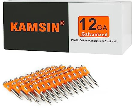 KAMSIN SD-32 Chiodi per calcestruzzo di 12 carcasse e 32 mm di lunghezza, chiodi per chiodatrici pneumatiche (1.000 pezzi/scatola)