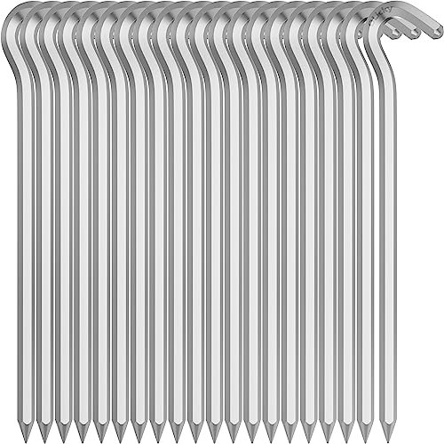 20 Stück Zeltheringe, 18cm / 7 Metall Aluminium Vorzelt Heringe Camping Erdnägel Häringe Zelt Bodenanker für Böden