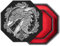 shibby Würfelbrett mit Würfel-Ablage und Deckel für alle Tabletop Spiele - 23,5cm (Drache Weiß)