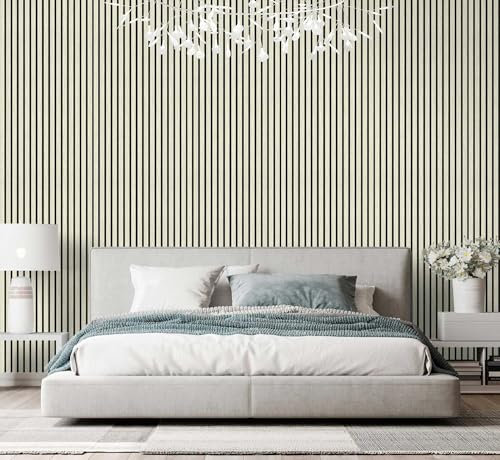 Deux panneaux muraux acoustiques en bois – Chêne naturel | 120 x 60 cm chacun | Panneaux insonorisés | Panneaux muraux pour décoration murale intérieure | Bois véritable de luxe | 2,1 cm de profondeur