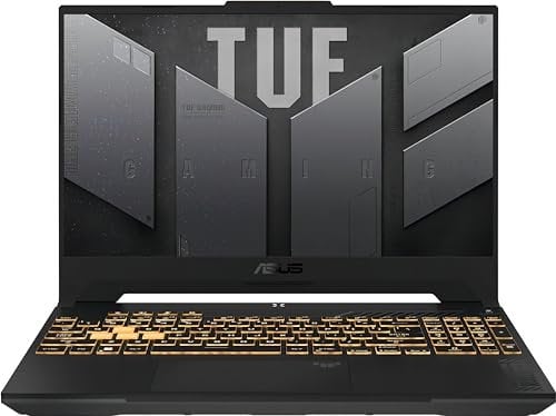 ASUS TUF F15 (2023) Gaming Laptop, 15.6 FHD 144Hz FHD, IPS, NVIDIA GeForce RTX 4070, Intel Core i7-12700H, 16GB DDR4, 1TB PCIe SSD, Wi-Fi 6, Windows 11 Home, Gray/OLY