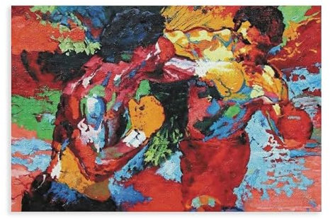 Rocky Vs Apollo Creed Kunst-Leinwand-Poster, Schlafzimmer, Dekoration, Sport, Landschaft, Büro, Raumdekoration, Geschenk, ungerahmt, 30 x 45 cm
