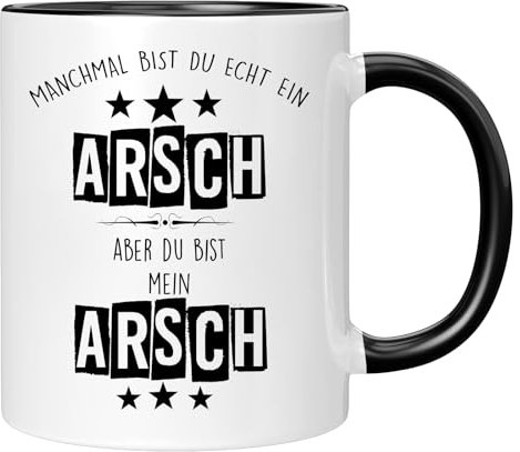 Tasse mit spruch, Du bist Mein Arsch Geschenk, Bürotasse lustige Kaffeebecher, Tassen Lustige Sprüche für Männer zum Jahrestag Hochzeitstag Valentinstag Geburtstag