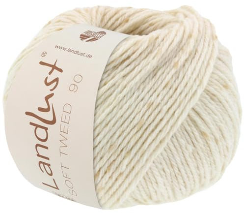 LANA GROSSA Landlust Soft Tweed 90 | Klassisch verzwirntes Tweedgarn aus Schurwolle mit mehrfarbigen Noppen | Handstrickgarn aus 100% Merinowolle | 50g Wolle zum Stricken & Häkeln | 90m Garn FB1