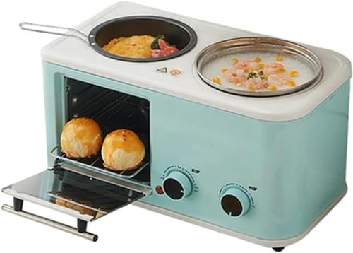 UNbit Toasters， 3 In 1 Breakfast Maker Bread Toaster For Sandwiches Maker Electric Mini Oven Multifunctional Pancake Maker Frying Pan Machine (Color : Grass Green)