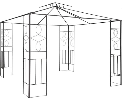 Pavillongestell Metalll Pavillon 3x3m Pavillion Ersatzgestänge Gartenpavillon Ersatzgestell (Romantika #08)