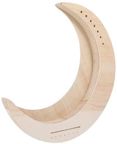 FUNOMOCYA Wood Lyre Harp Saiten Tragbare Mondform Für Anfänger Diy Holzinstrument Mit Für Musikliebhaber Und Kreative Projekte