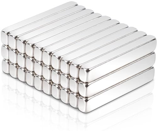 30 Stück Magnete Stark, 25x4x3mm Neodym Magnete Extra Stark, Magneten für Magnettafel, Super Stark Seltenerdmagnete, Magnet Rechteckig für Küchenschrank, Büro, Whiteboard Magnet Magnetplatten