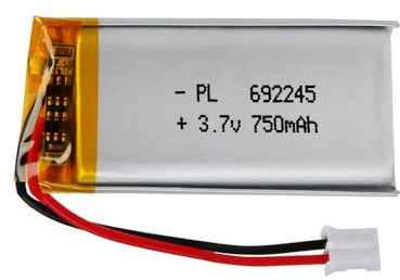 3.7V Lipo-Akku, 3.7V 750mAh 692245 Lithium Polymer Ionen mit 2P-PH-Anschluss mit 2.0 mm Rastermaß