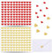 Yeomju 10 Stück 700 PCS Herz Sticker Hochzeit Glitzer Aufkleber Selbstklebend Herzform Sticker Herzen Herz-Aufkleber für Geschenke, Siegel, Basteln und Scrapbooking(Gold&Rot)