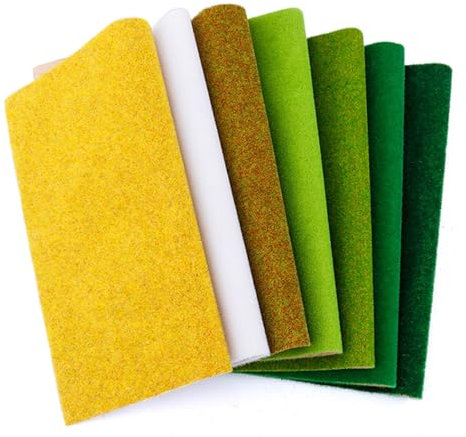 WAZUBC Grass Landscape Mat Rolls, 25 * 25cm Simulated Landscape Mat Grass Landscape Mat Rolls for Modelling Dioramas and Sand Table Models (Light Green)