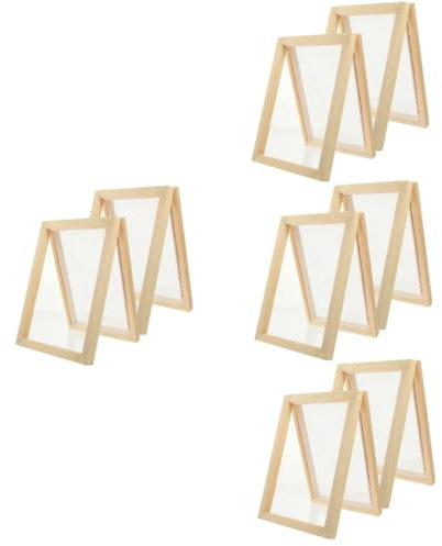 SEWACC 8 Stück Papierrahmen Handgeschöpftes Papier DIY Handwerk Weißer Rahmen Rahmen Für Büttenpapier Sieb Werkzeug Papierlöschrahmen Für Die Papierherstellung Papierherstellung