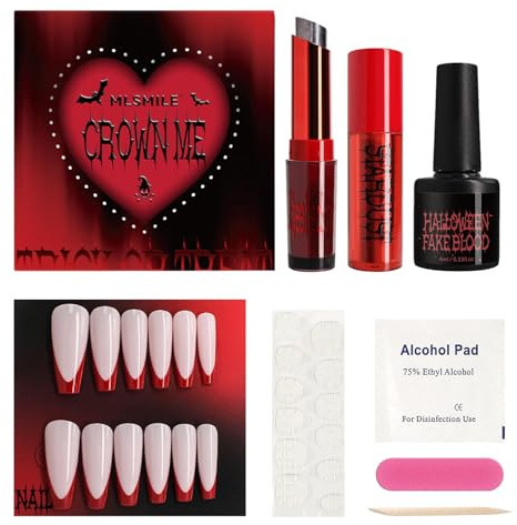 Halloween-Make-up-Set, 4-teilig, Halloween-Gesichtsfarbe, Lidschatten, doppelter Farbverlauf, Perlmutt, Lippenstift, , für Nail Art, tragbar, Plasma
