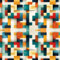 Papier Peint Adhesif Geometrique Coloré,44 x 300cm Papier Peint Geometrique Bleu Jaune Beige Orange Papier Peint Mosaïque Papier Peint Carreaux Papier Peint Adhesif pour Meuble Chambre,Cuisine,Salon