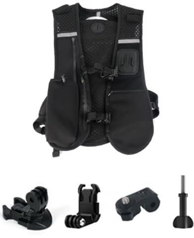 Camera Mount Vest Compatible with DJI Action/Go.Pro/Insta.360 Series Action Camera, Adjustable Running Vest Mount for Pocket 3/ Action 5 Pro/GO 3S Camera Accessory (for x4/Go3)