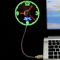 DAZZLEEX Mini ventilador LED con cuello de cisne flexible, ventiladores personales silenciosos para laptop, ventilador alimentado por USB, muestra la hora y la temperatura para la oficina en casa