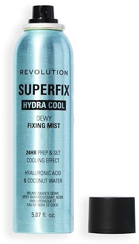 Revolution, Spray Fixateur Continu Superfix Hydra Cool Prep + Fix, Brume Hydratante à l'Aloe Vera pour le Maquillage, Végan et Non Testé sur les Animaux, 150 ml
